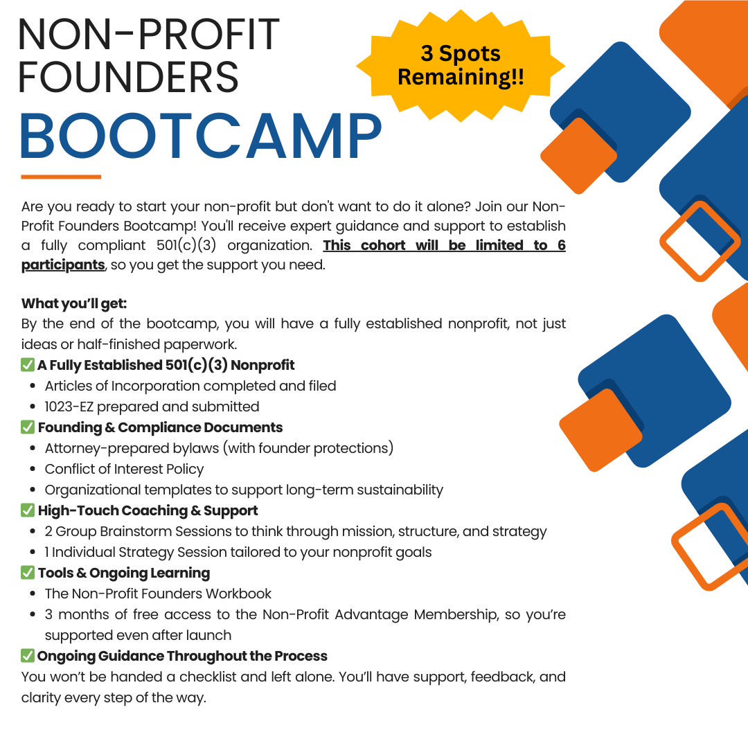 Non Profit Founders Bootcamp